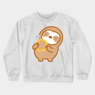 Cute Wedding Ring Sloth Crewneck Sweatshirt